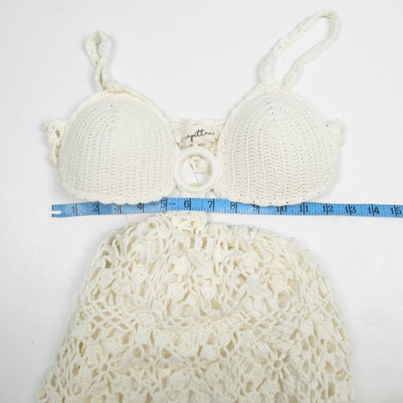 Capittana Martina Crochet Cover-Up Dress Lined White - XS to S - Picture 5 of 8